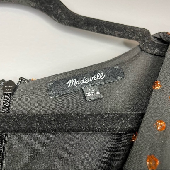 Madewell Lucie V-Neck Smocked Mini Dress in Oval Polka Dot - size 10 - Picture 8 of 15